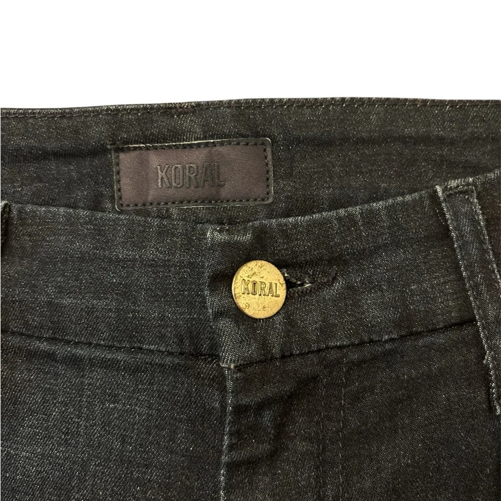 Koral Jeans Minimalist Denim Charcoal Dark Wash Skinny Jeans SZ 28‎
